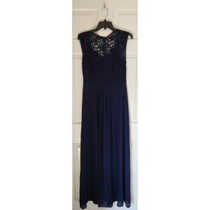 Miusol A-Line Dress Women's M Blue Floor Length Sleeveless Wedding Prom Formal‎